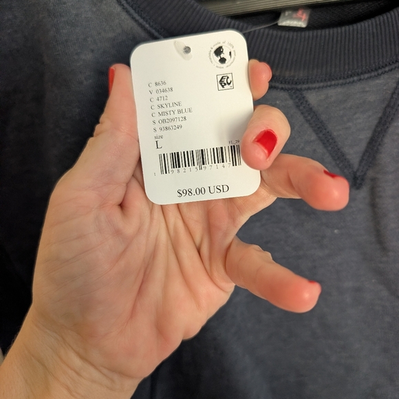 Free People Movement Time After Time Set in the color Skyline Navy Blue Large - Picture 3 of 5